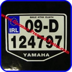 Motorcycle IRL Euro Flat Metal Plate Shaped Size Choice