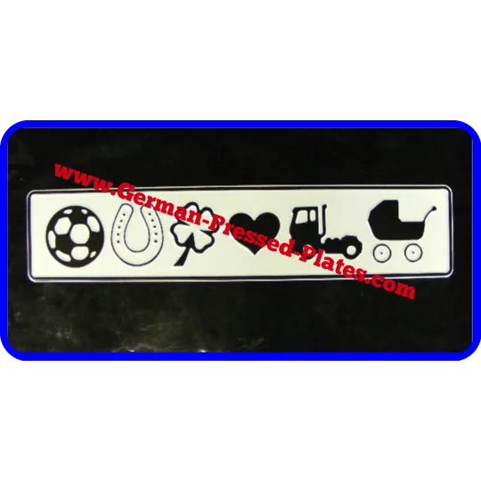 Fun Pressed Plate with a Symbol Choice