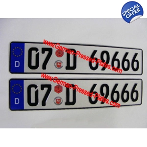 D Flag German Pressed Plates, Stadt Seals and Plakettes Choice