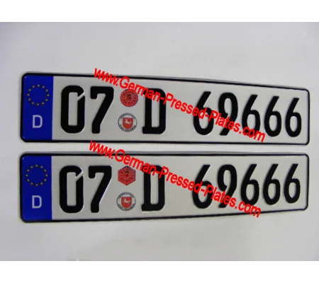 D Flag German Pressed Plates, Stadt Seals and Plakettes Choice