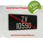 Black and Silver Pressed Plate 305mmX 153mm