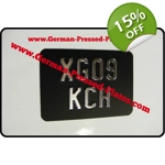 Motorcycle Brushed Chrome Pressed Plate with Size Choice Small Nos