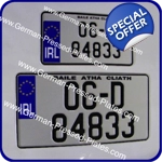 JAP Large Pressed Number Plate + 1 Small Front