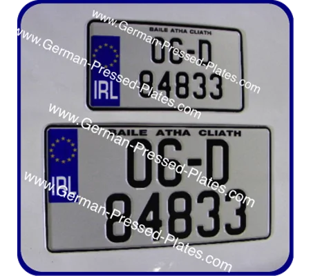 JAP Large Pressed Number Plate + 1 Small Front