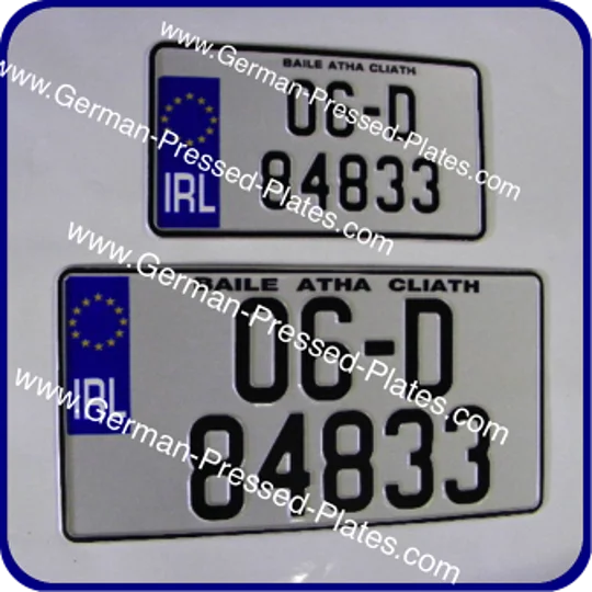 JAP Large Pressed Number Plate + 1 Small Front