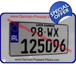 1 of German FE Font Large Pressed Number Plate with 2 Size No's