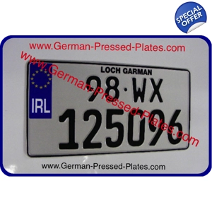 1 of German FE Font Large Pressed Number Plate with 2 Size No's