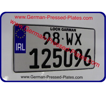 1 of German FE Font Large Pressed Number Plate with 2 Size No's