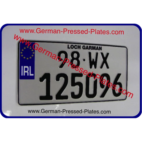 1 of German FE Font Large Pressed Number Plate with 2 Size No's