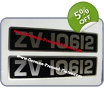 Vintage Flat brushed Aluminium Plates Oblong X 2 Pair