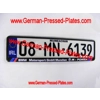German Custom Number Plate Frames Black X 2 T6