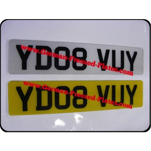 English Acrylic Plates 1 White 1 Yellow