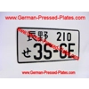 1 of JAPANESE JDM Pressed Number Plate with 2 Size Digits