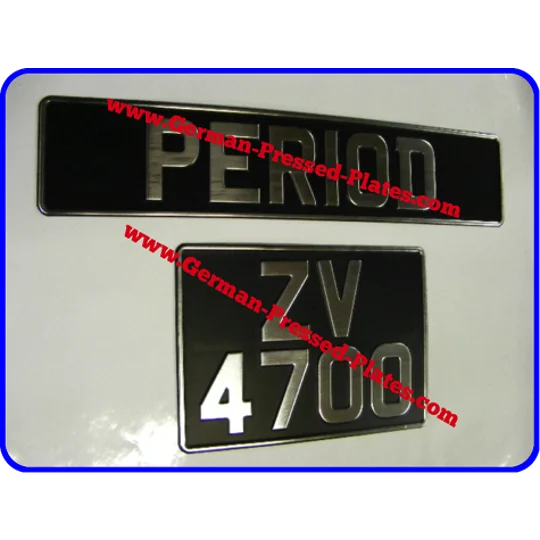 Vintage Chrome Pressed Plates Oblong and Square Large No's