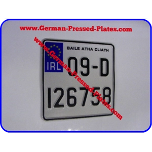 IRL Euro Motorcycle Plate 163x163mm Border