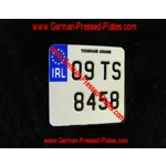 IRL Euro Motorcycle Plate 165x165mm with a border