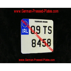 IRL Euro Motorcycle Plate 165x165mm with a border
