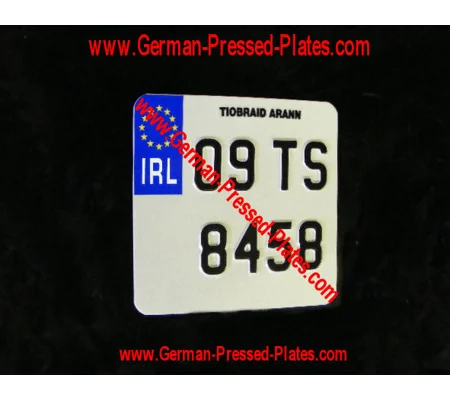 IRL Euro Motorcycle Plate 165x165mm with a border