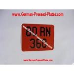 Motorcycle Plate with Size & Colour Choice