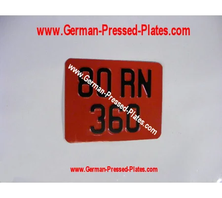Motorcycle Plate with Size & Colour Choice