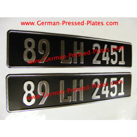 German Brushed Chrome Vintage Pressed Plate x1-Oblong or 300 x 150mm
