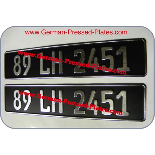 German Brushed Chrome Vintage Pressed Plate x1-Oblong or 300 x 150mm