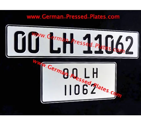 German font Oblong or Square Plate Small No's Plain or both