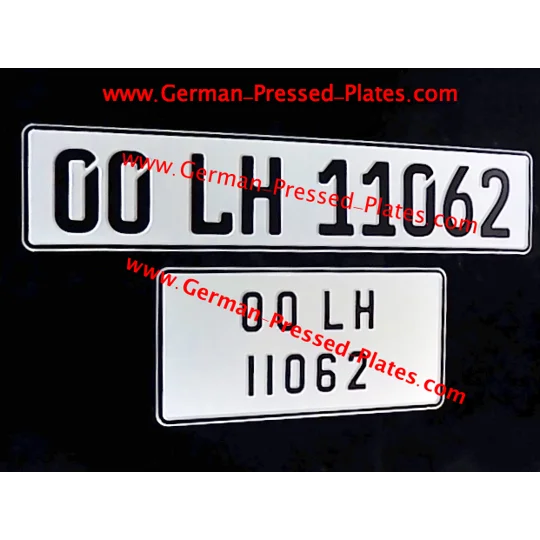 German font Oblong or Square Plate Small No's Plain or both