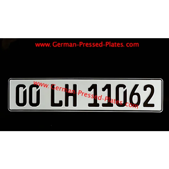 German font Oblong or Square Plate Small No's Plain or both