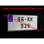 1 Only JAP Pressed IRL Number Plate Small Flags & Digits