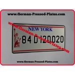 NEW YORK USA Pressed Number Plate With Small Size Digit