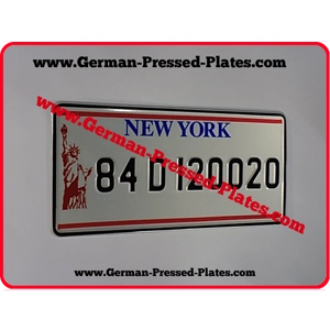 NEW YORK USA Pressed Number Plate With Small Size Digit