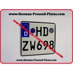 Square German Pressed Number Plate 200mm X 180mm