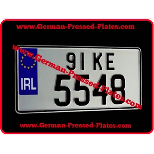 1 of IRL Flag, JAP JDM Pressed Number Plate Small with 2 Size Digits