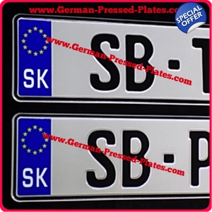 German FE Font EURO Blue Band Choice Pressed Plates x 2