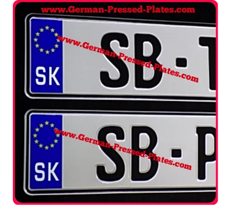 German FE Font EURO Blue Band Choice Pressed Plates x 2