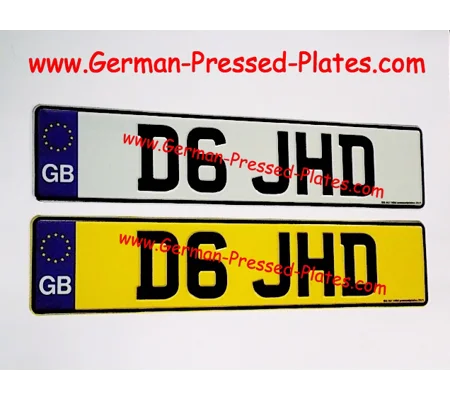 English GB Pressed Plates 1 White 1 Yellow