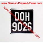 Pressed Motorcycle Plate with Size and Colour Choice
