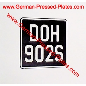 Pressed Motorcycle Plate with Size and Colour Choice