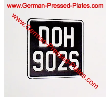 Pressed Motorcycle Plate with Size and Colour Choice