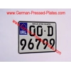 Square German Pressed Number Plate 200mm X 150mm