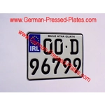 Square German Pressed Number Plate 200mm X 150mm
