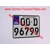 Square German Pressed Number Plate 200mm X 150mm