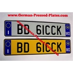 I & MO Flags Italian Pressed Plates x2