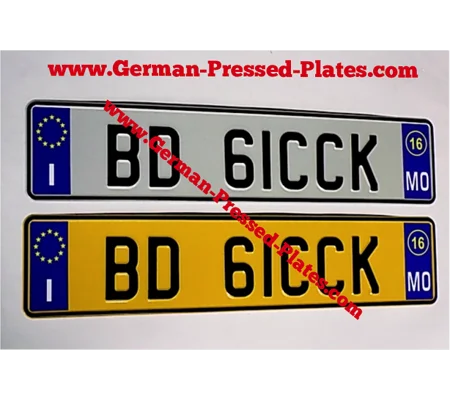 I & MO Flags Italian Pressed Plates x2