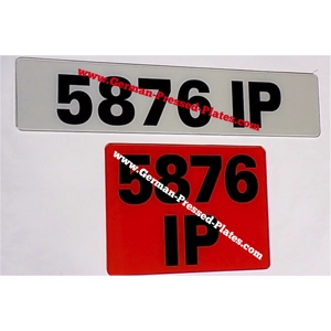 Acrylic Oblong Vintage Number Plates Large No's x 1