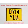 Pressed Motorcycle Plate with Size and Colour Choice