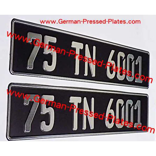 German Brushed Chrome Vintage Pressed Plate x1-Oblong or 300 x 150mm