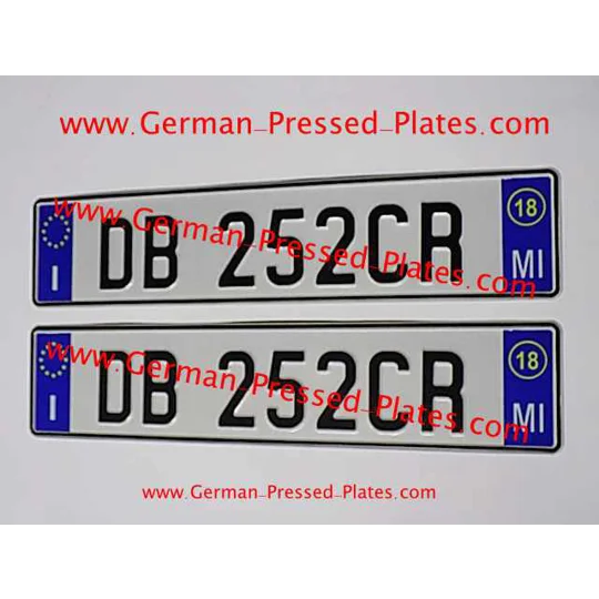 Italian Flag Pressed Plate with Province Choice White x1