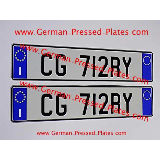 Italian Flag Pressed Plate with Province Choice White x1